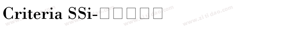 Criteria SSi字体转换